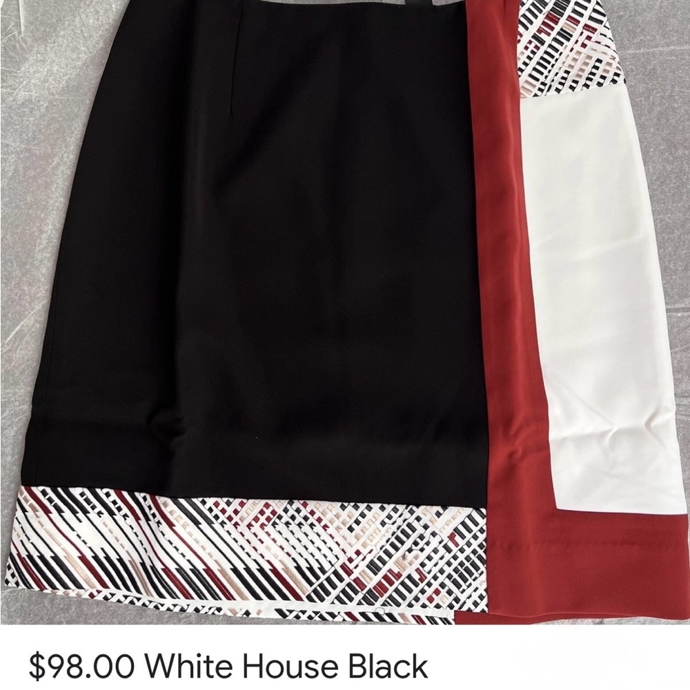 White House Black Market Colorblock Pencil Skirt
